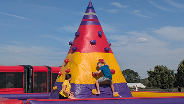 Inflatable at the Guide Champoree at Cheshire
